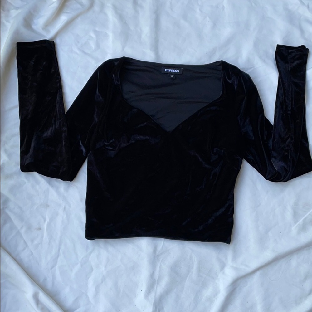 Velvet long sleeve shirt